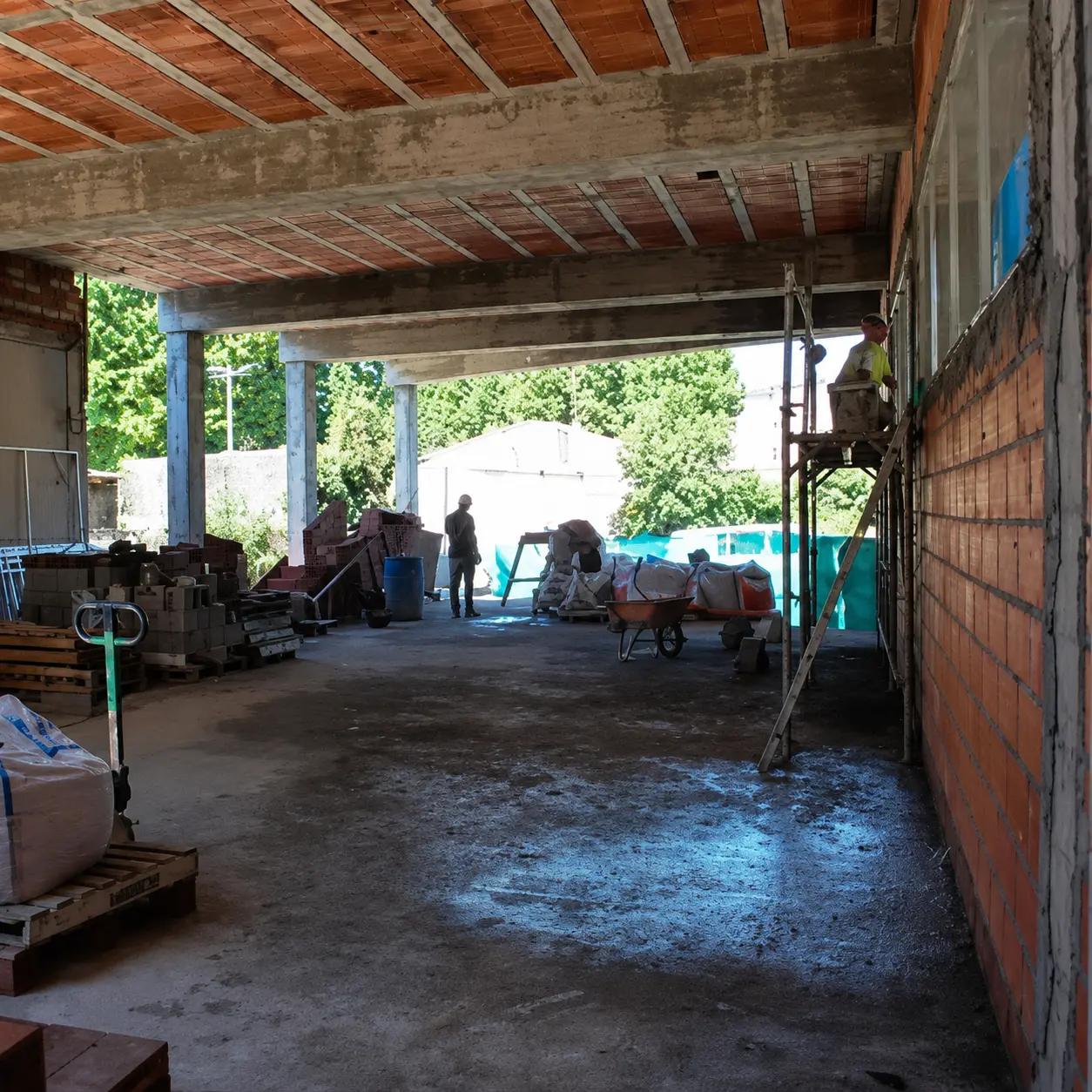 Estructura de la vivienda durante la ejecución